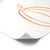 Little Pumpkin Fall Doodle Baby Shower Welcome ポスター (角)