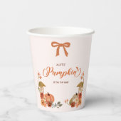 Little Pumpkin Fall Floral Baby Shower  紙コップ (裏面)