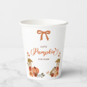 Little Pumpkin Fall Floral Baby Shower  紙コップ (裏面)