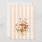 Little Pumpkin Fall Floral Baby Shower Invitation 招待状 (裏面)