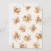 Little Pumpkin Fall Floral Baby Shower Invitation 招待状 (裏面)