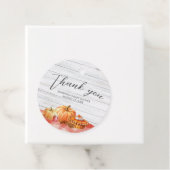 Little Pumpkin Fall Picnic Baby Shower Round フェイバータグ (インサイチュ)