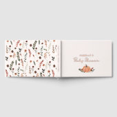 Little Pumpkin Fall Wildflower Pattern Baby Shower ゲストブック (全面)