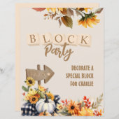 Little Pumpkin Farm Block Activity Sign (正面/裏面)