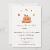 Little Pumpkin First Birthday Invitation 招待状 (正面)