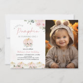 Little Pumpkin First Birthday Partyの写真 招待状 (正面)