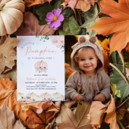Little Pumpkin First Birthday Partyの写真 招待状