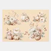 Little Pumpkin First Birthday Wrapping Paper ラッピングペーパーシート (正面3)