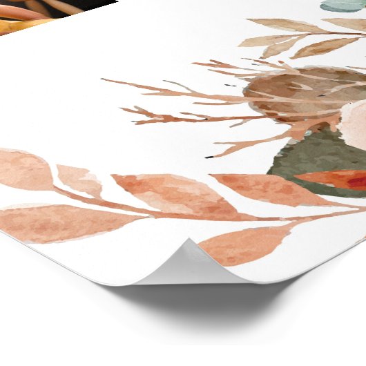 Little Pumpkin First Yearフォトマイルストーンポスター ポスター (角)