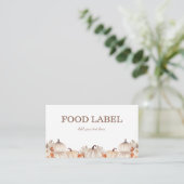 Little Pumpkin Food Label Buffet Card プレイスカード (スタンド正面)