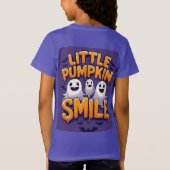 Little Pumpkin Ghost With Big Smile Halloween Cart Tシャツ (裏面)