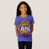Little Pumpkin Ghost With Big Smile Halloween Cart Tシャツ (正面フル)