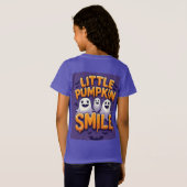 Little Pumpkin Ghost With Big Smile Halloween Cart Tシャツ (裏面フル)