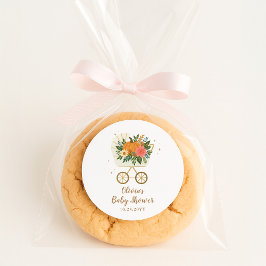 Little Pumpkin Girl Baby Shower ラウンドシール