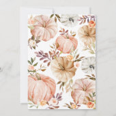 Little Pumpkin Girl Baby Shower 招待状 (裏面)