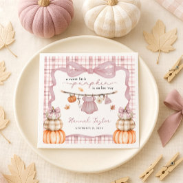 Little Pumpkin Girl Clothes Fall Baby Shower スタンダードカクテルナプキン