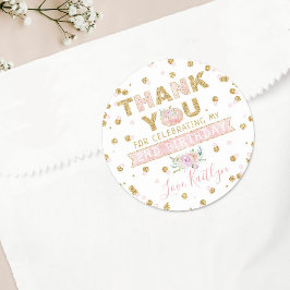 Little Pumpkin Girls 2nd Birthdayありがとう ラウンドシール