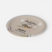 Little Pumpkin Halloween Any Age Birthday  ペーパープレート (アングル)