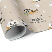 Little Pumpkin Halloween Any Age Birthday  ラッピングペーパー (ロールコーナー)