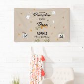 Little Pumpkin Halloween Any Age Birthday 横断幕 (インサイチュ)