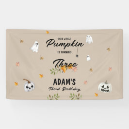 Little Pumpkin Halloween Any Age Birthday 横断幕