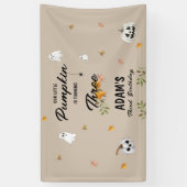 Little Pumpkin Halloween Any Age Birthday 横断幕 (縦)