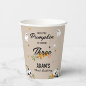Little Pumpkin Halloween Any Age Birthday  紙コップ (裏面)