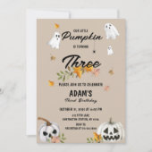 Little Pumpkin Halloween Birthday Invitation 招待状 (正面)