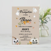 Little Pumpkin Halloween Birthday Invitation 招待状 (スタンド正面)