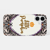 Little Pumpkin Halloween Design iPhone 16ケース (裏面横)