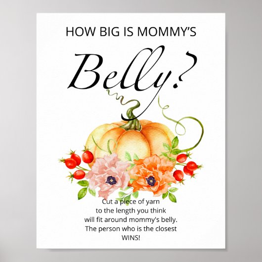 Little pumpkin how big is mommy's belly game ポスター (正面)