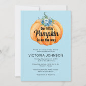 Little Pumpkin is on the way Baby Shower  招待状 (正面)