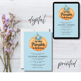 Little Pumpkin is on the way Baby Shower 招待状