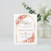 Little Pumpkin Is On the Way Invitation  ポストカード (スタンド正面)