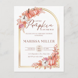 Little Pumpkin Is On the Way Invitation  ポストカード