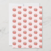 Little Pumpkin Modern Floral Girl Fall Birthday 招待状 (裏面)