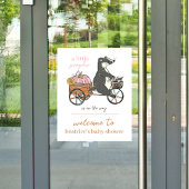 Little Pumpkin on the Way女の子の赤ちゃんシャワーへようこそ ウィンドウサイン