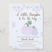 Little Pumpkin On The Way Baby Shower 招待状 (正面)