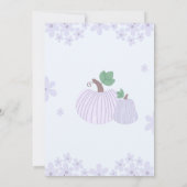 Little Pumpkin On The Way Baby Shower 招待状 (裏面)