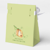 Little Pumpkin on the Way Baby Shower Favorites Bo フェイバーボックス (裏面サイド)