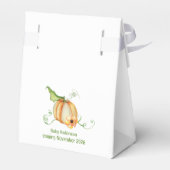 Little Pumpkin on the Way Baby Shower Favorites Bo フェイバーボックス (裏面サイド)