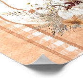 Little Pumpkin on the way Baby Shower Welcome ポスター (角)