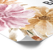 Little Pumpkin on the way Baby Shower Welcome ポスター (角)