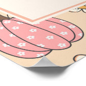 Little Pumpkin on the way Baby Shower Welcome ポスター (角)