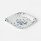 Little Pumpkin On the Way Blue Boy Baby Shower ペーパープレート (傾斜あり)