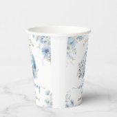 Little Pumpkin On the Way Blue Boy Baby Shower 紙コップ (右)