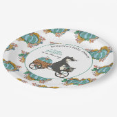 Little Pumpkin on the Way Boy Baby Shower ペーパープレート (アングル)