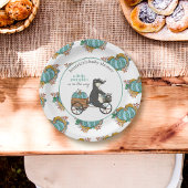 Little Pumpkin on the Way Boy Baby Shower ペーパープレート