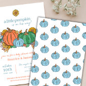 Little Pumpkin On the Way Boy Baby Shower 招待状