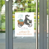 Little Pumpkin on the Way Boy Baby Shower Welcome ウィンドウサイン